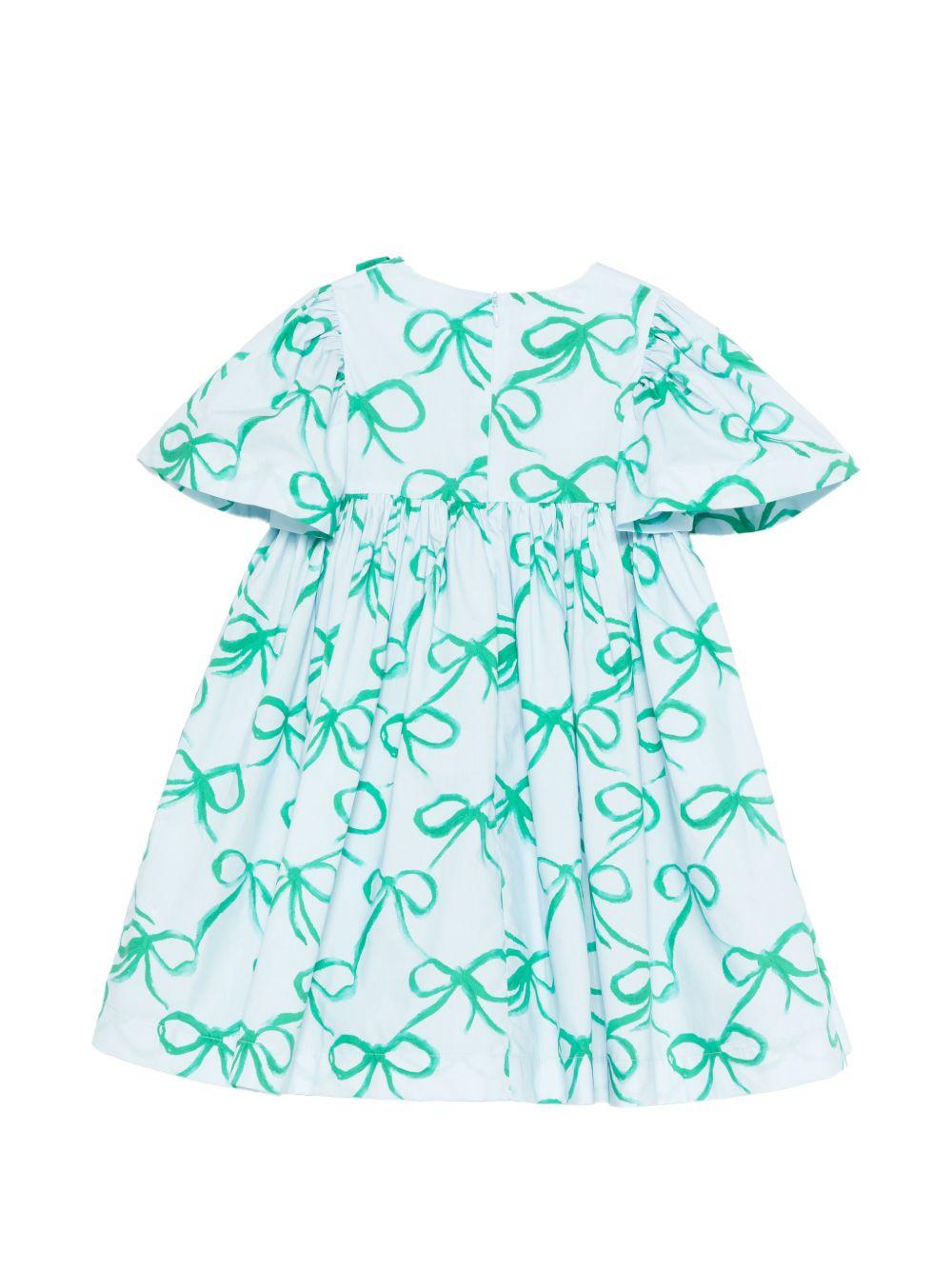 Abito per bambina Mi Mi Sol azzurro con stampa fiocco MFAB763V1TS1116 LTB MIMISOL KIDS