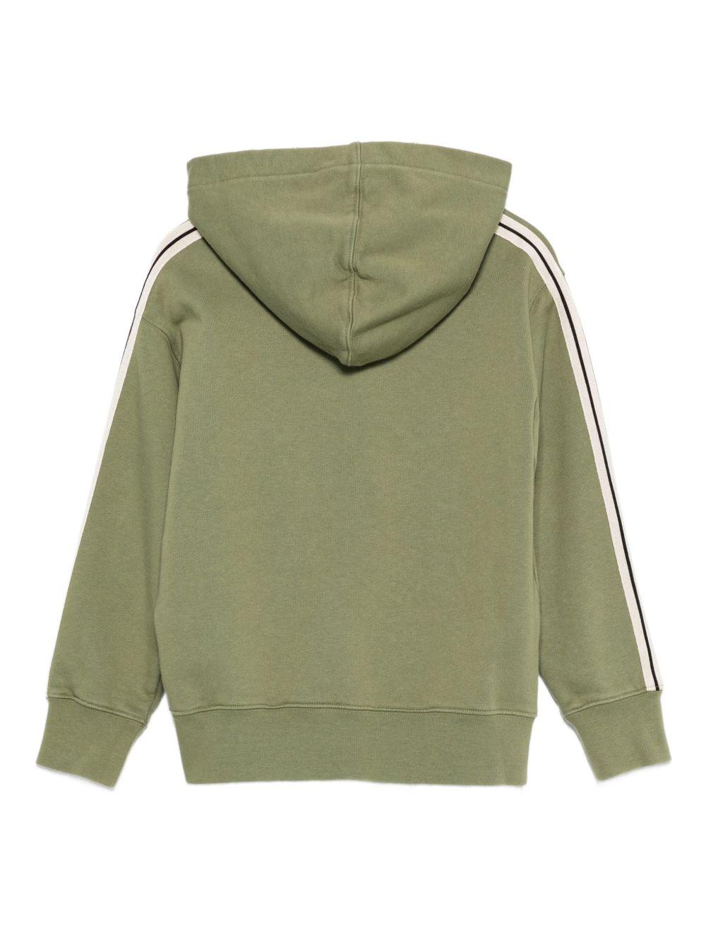 Felpa per bambino Palm Angels Kids verde con dettaglio logo PBBB012F25FLE008 5610 PALM ANGELS KIDS