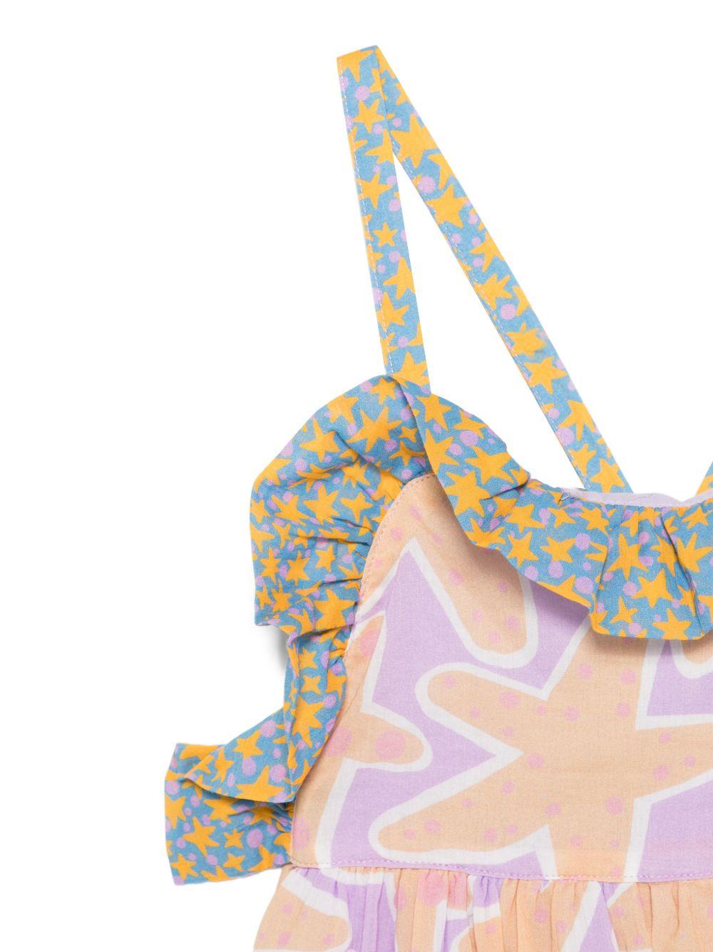 Abito per bambina Stella McCartney Kids multicolore con stampa stelle marine TY1B32 Z3443 539MC STELLA McCARTNEY KIDS
