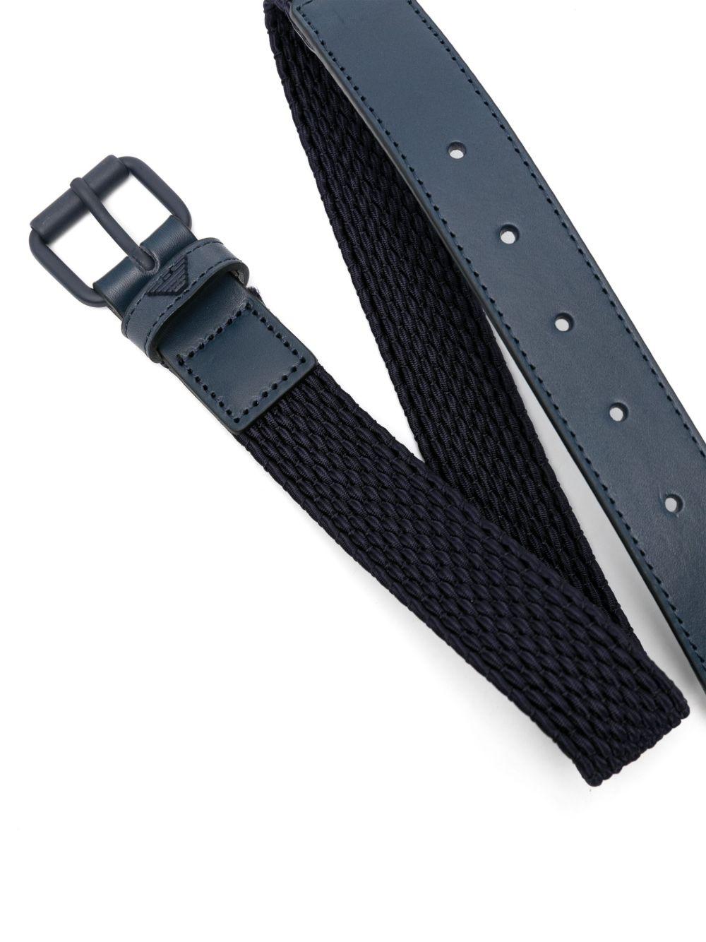 Cintura per bambino Emporio Armani Kids blu con design a intreccio 401522 4R562 06935 EMPORIO ARMANI KIDS