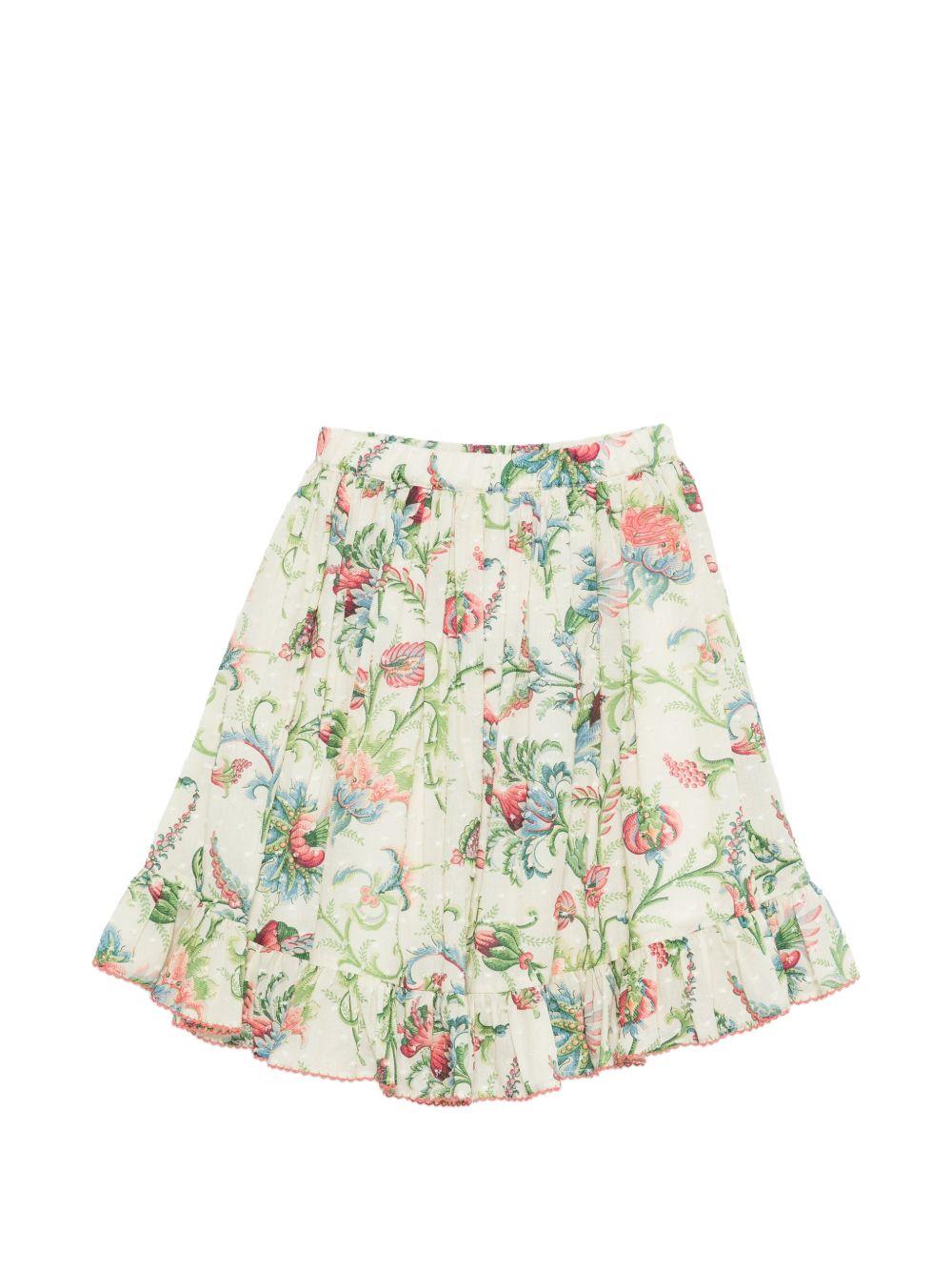 Gonna per bambina Etro Kids beige con stampa floreale GY7A54 M0082 106MC ETRO KIDS