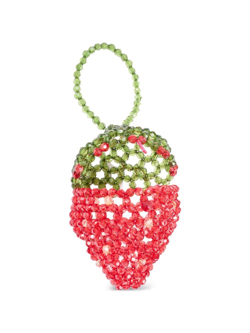 Borsa per bambina Konges Sløjd rossa a forma di fragola KS105030 STRAWBERRY KONGES SLOJD KIDS