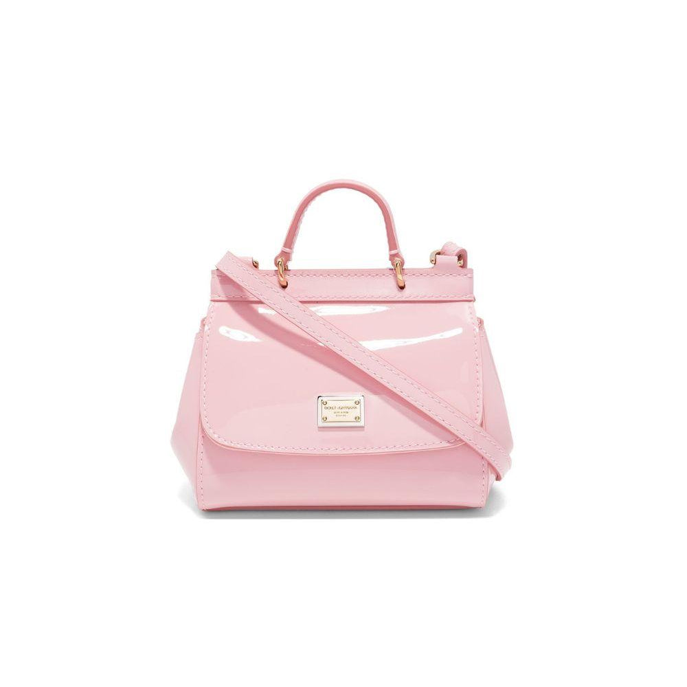 Borsa tote Sicily mini per bambina Dolce & Gabbana Kids rosa in vernice EB0003 A1067 80416 DOLCE & GABBANA KIDS