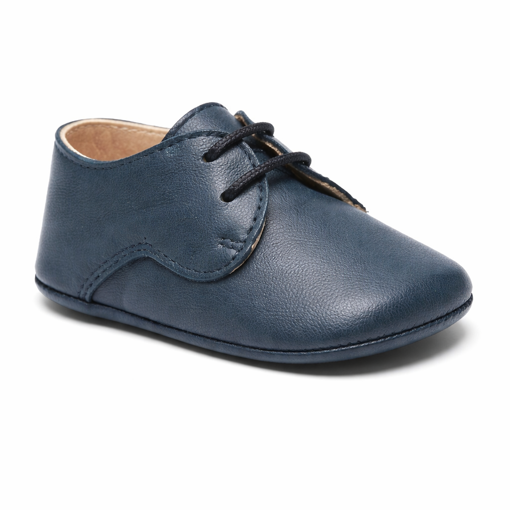 Scarpe primi passi per neonatoEli1957 blu con soletta in pelle con logo 10016AL MARINO Eli Kids