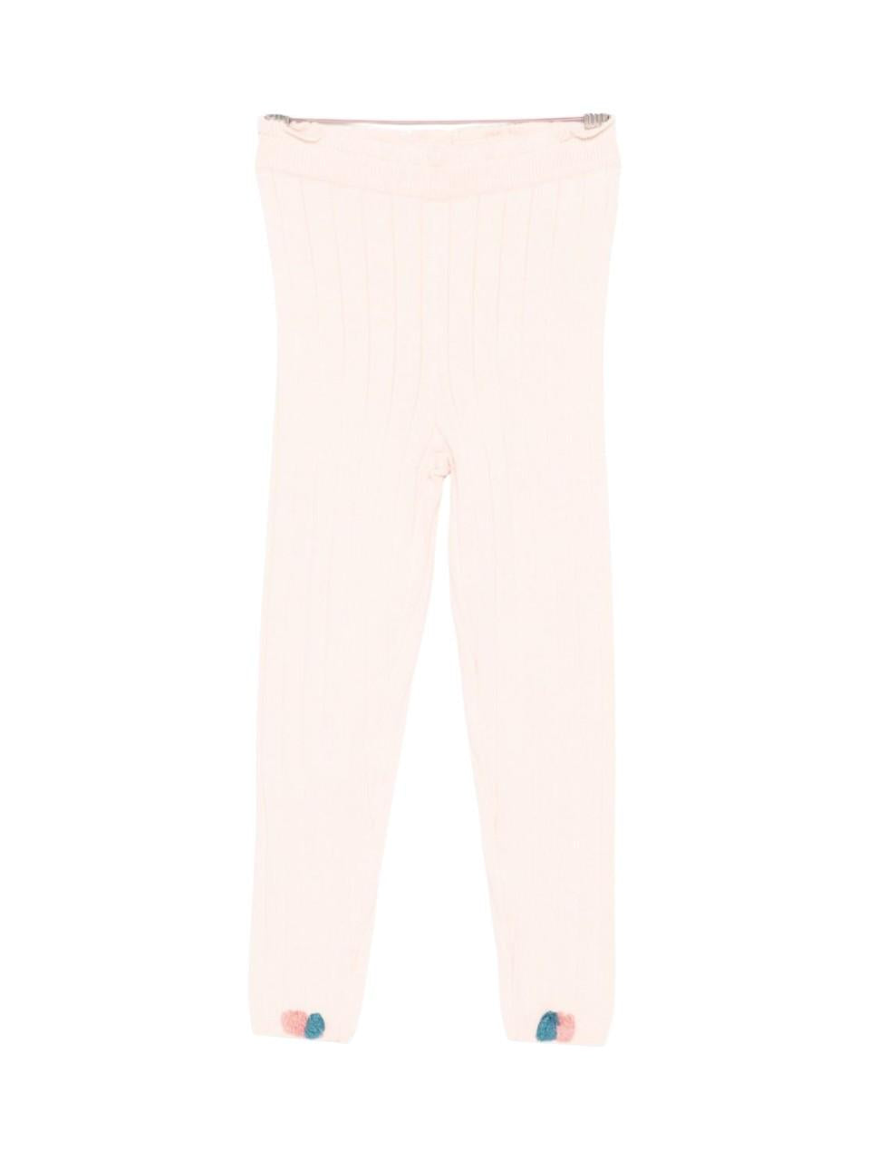 Pantaloni per bambina Louise Misha rosa con pompon colorati GRC-W24-PR151 BLUSH LOUISE MISHA