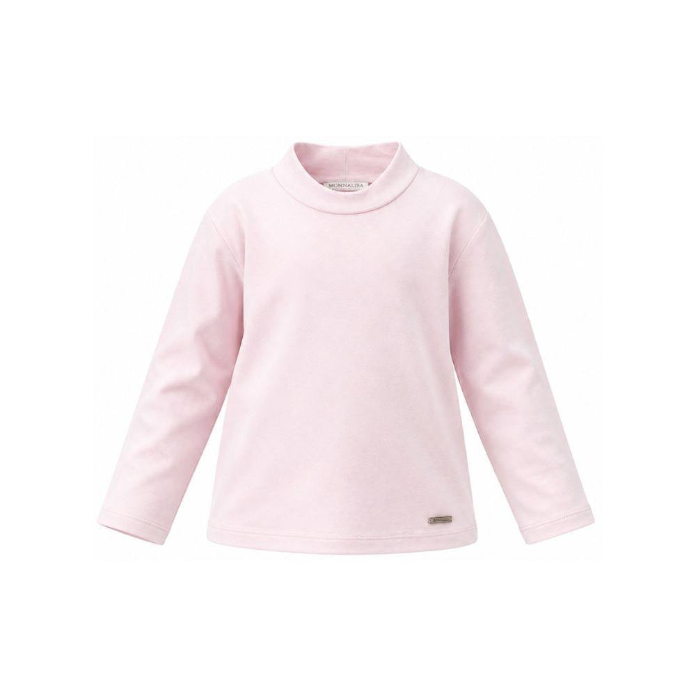T-shirt per bambina Monnalisa Kids rosa con dettaglio collo alto 17HLUP 8201 0091 MONNALISA KIDS
