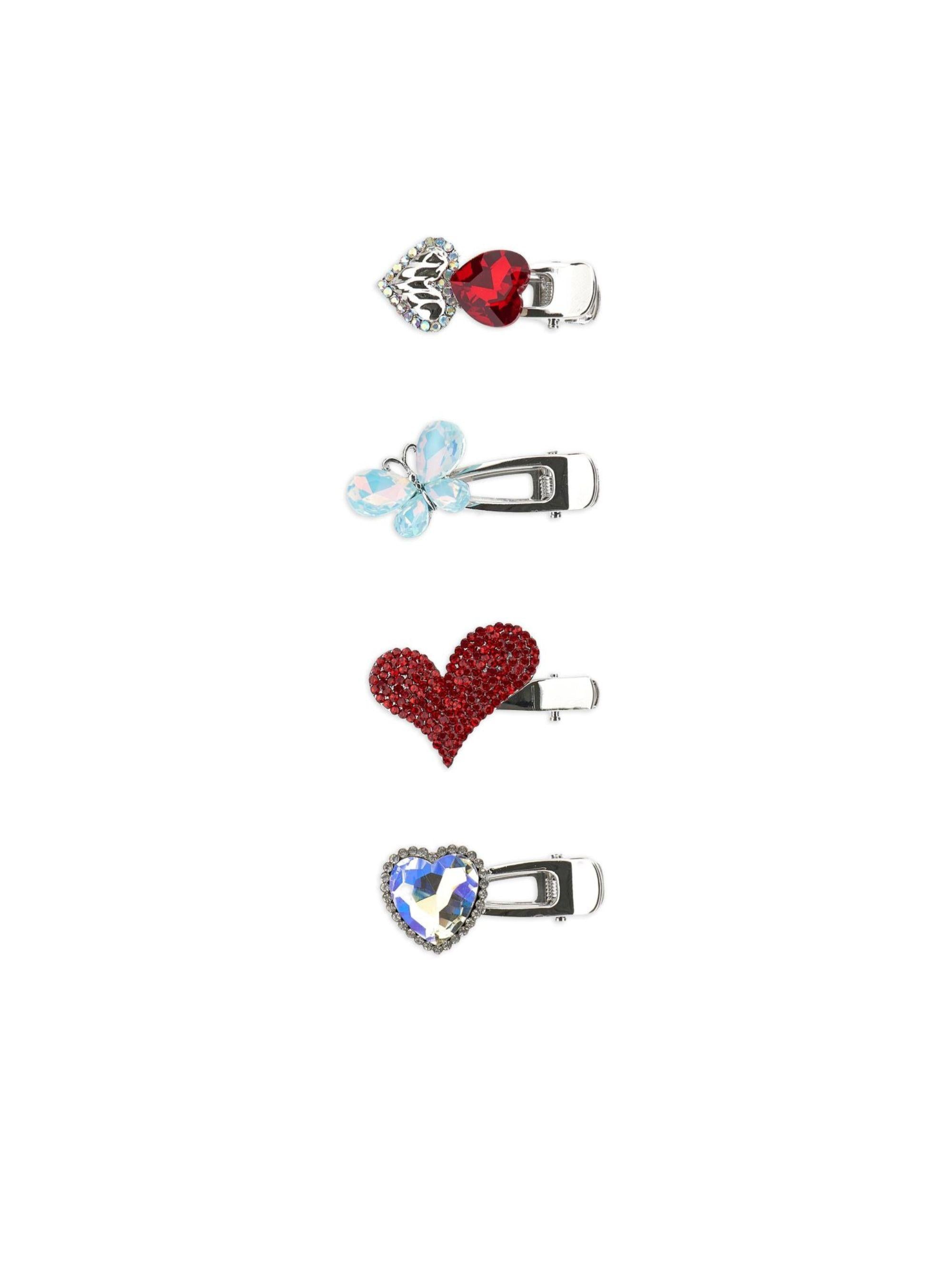 Accessori per capelli per bambina Monnalisa argento a farfalla e cuore 17G008 7753 0044 MONNALISA KIDS