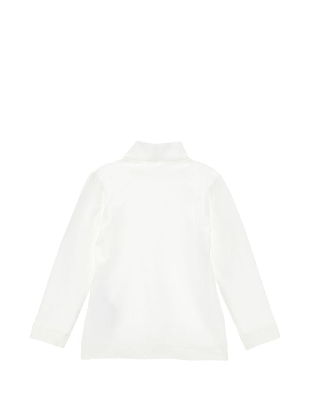T-shirt per bambina Monnalisa Kids bianca a collo alto 17HLUP 8201 0001 MONNALISA KIDS