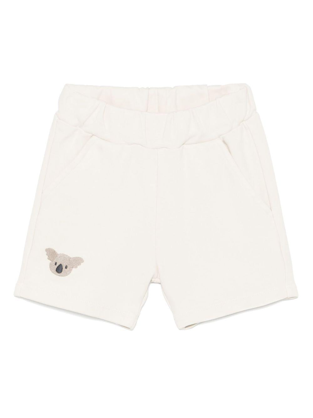 Shorts per neonato Donsje Ithri beige con motivo con ricamo 4096002NB 00133 DONSJE