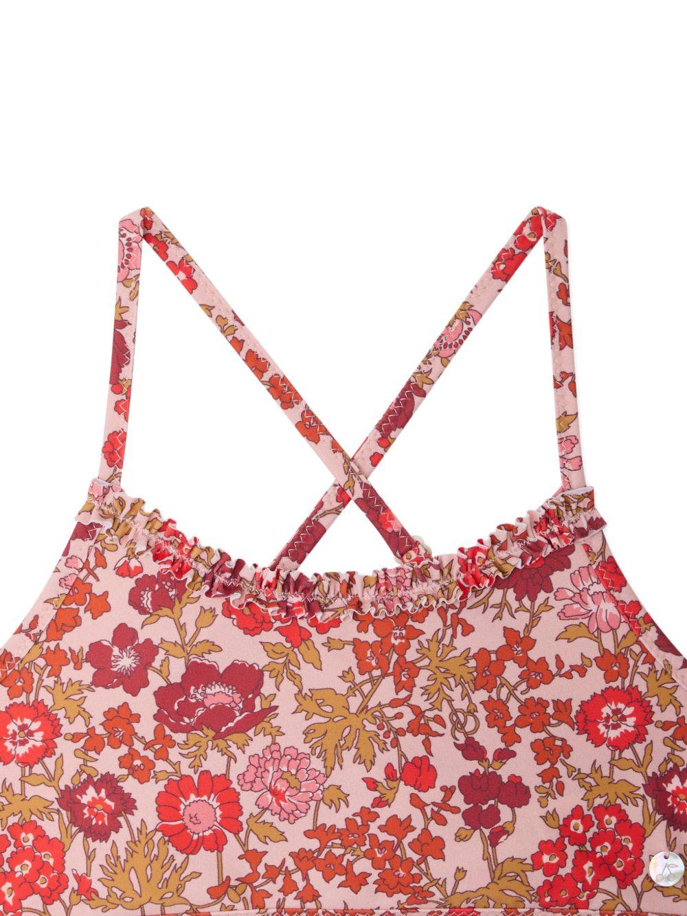 Bikini Lais per bambina Bonpoint rosa con stampa floreale all-over S06GSSW00005 520 BONPOINT KIDS