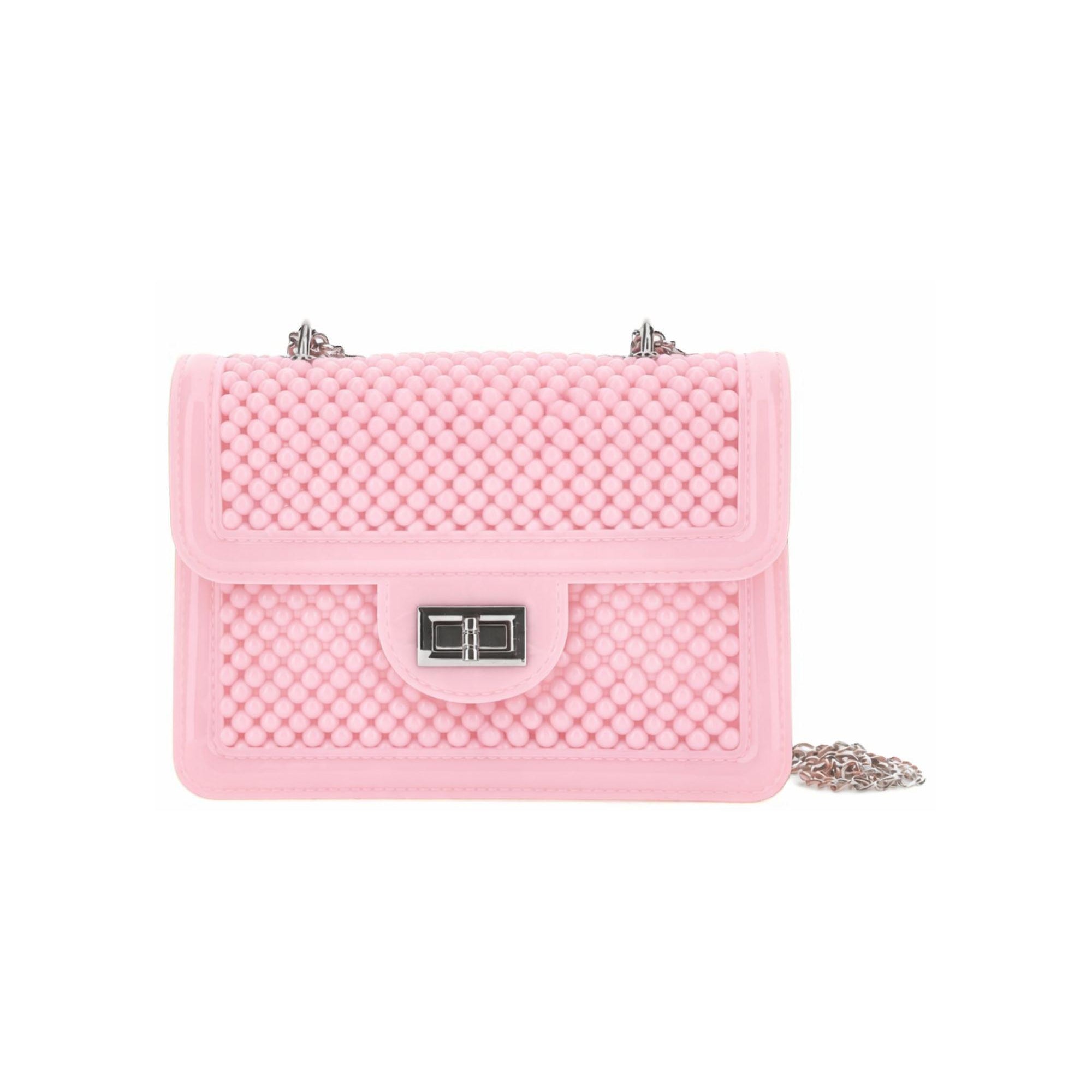 Borsa per bambina Monnalisa rosa con design a perline 17G000 7061 0091 MONNALISA KIDS