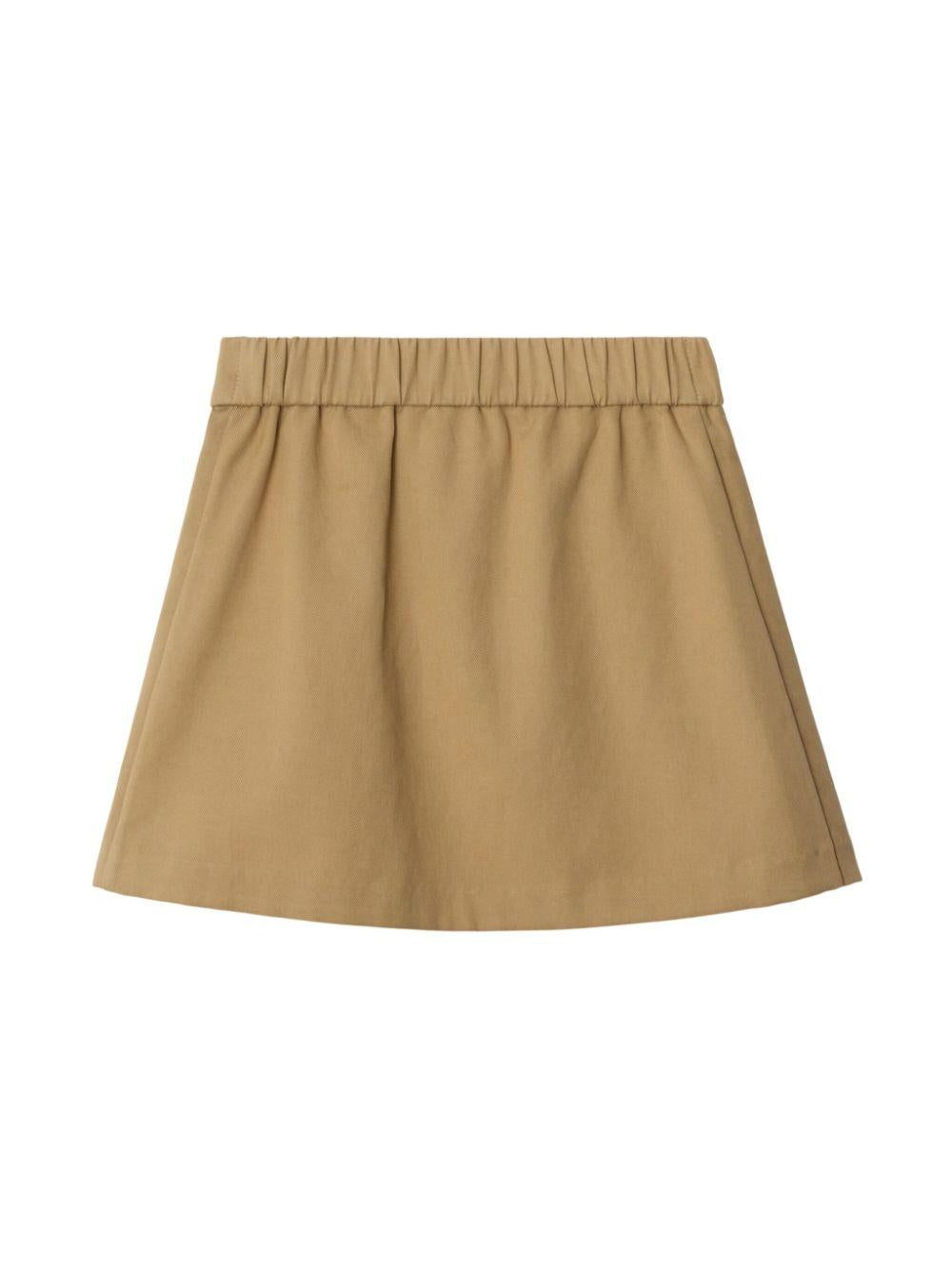 Gonna plissettata per neonata Burberry Kids beige con motivo ricamato 8100467 B9719 BURBERRY KIDS