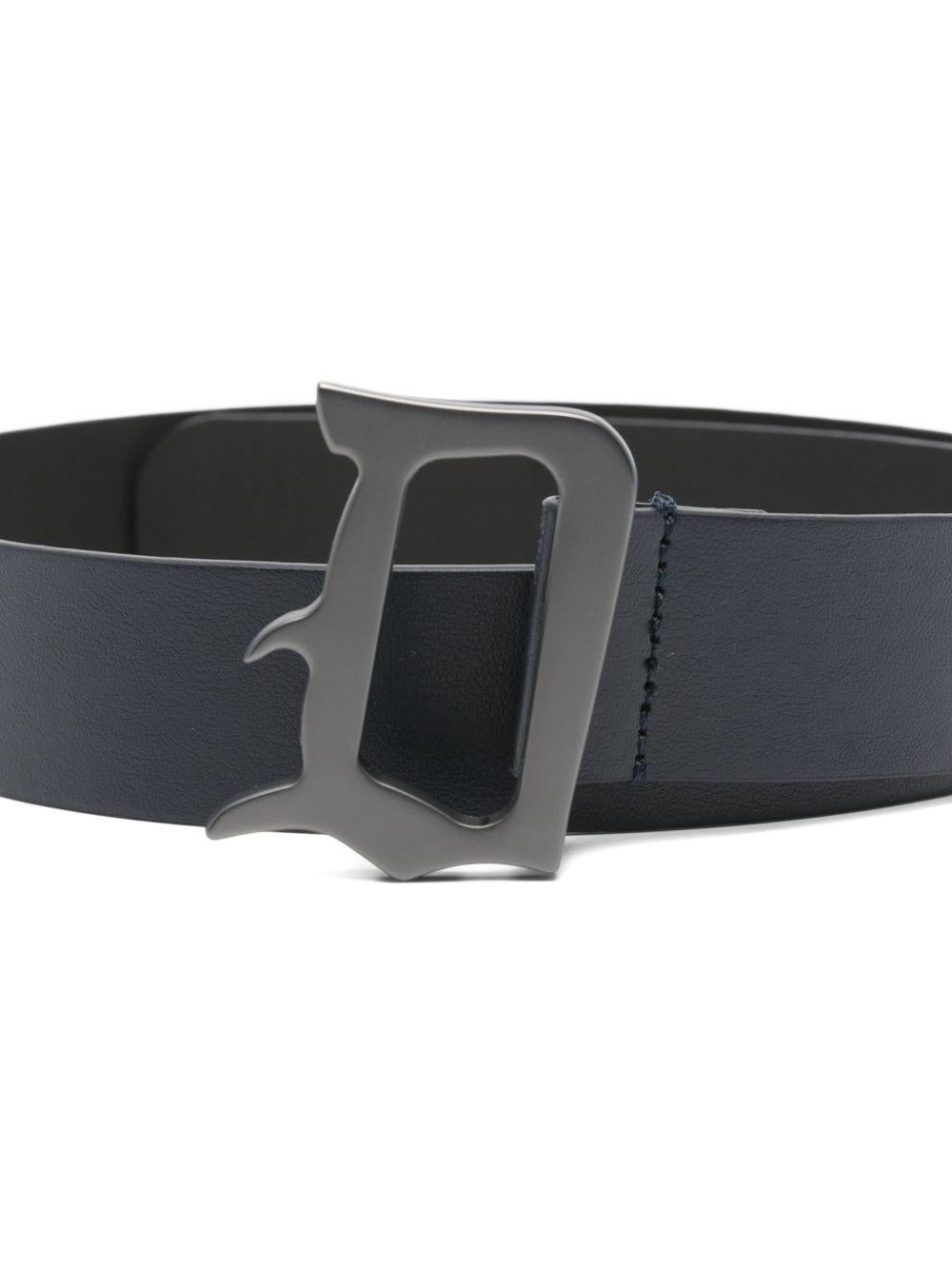 Cintura per bambino DONDUP Kids blu con fibbia con logo DMAV002CPE020 4006 DONDUP KIDS