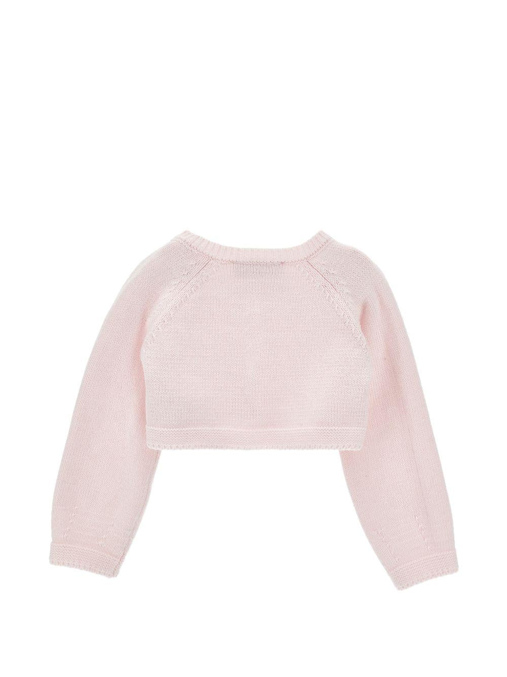 Cardigan per neonata Monnalisa Kids rosa con dettaglio con fiocco 73H801 8060 0091 MONNALISA KIDS