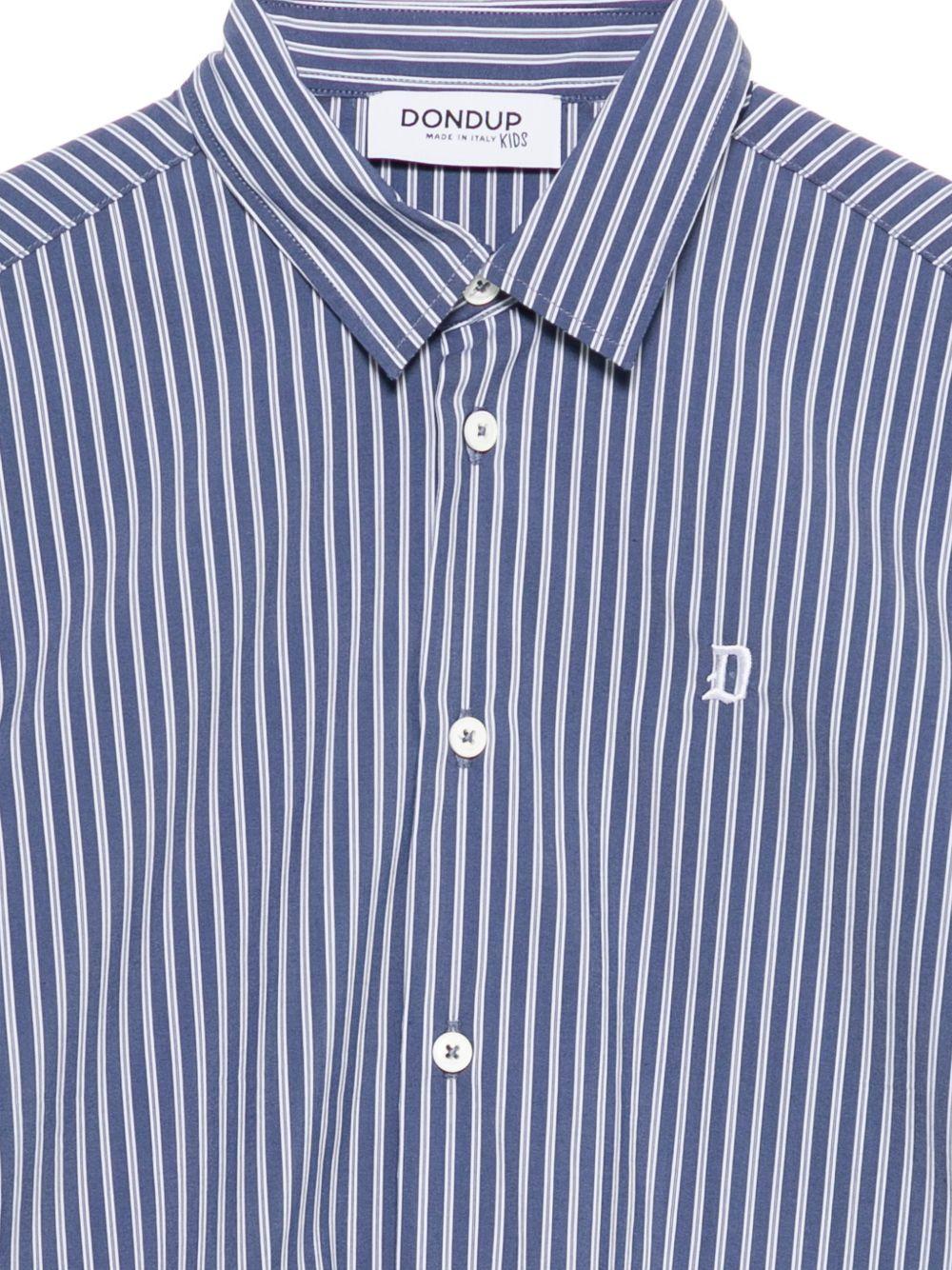 Camicie per bambino DONDUP Kids blu con motivo a righe DMCA0480CR015 D017 DONDUP KIDS