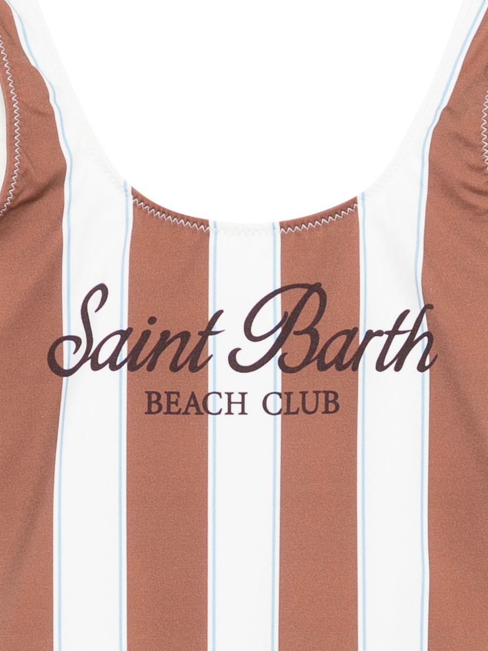 Costume da bagno per bambina MC2 Saint Barth Kids multicolore con logo stampato sul davanti CARA001 03073L MC2 ST. BARTH KIDS