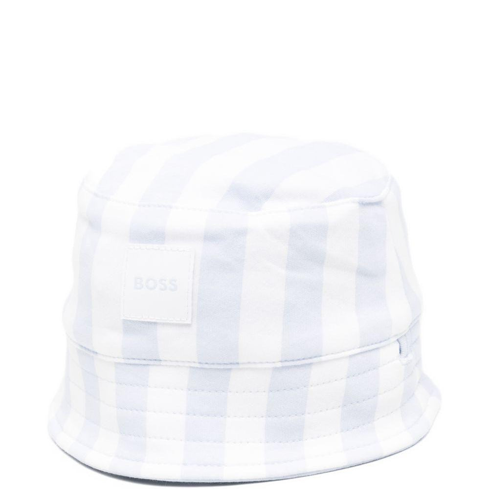Cappello a pescatore per neonato Boss Kids azzurro con design a righe J53097 771 BOSS KIDS