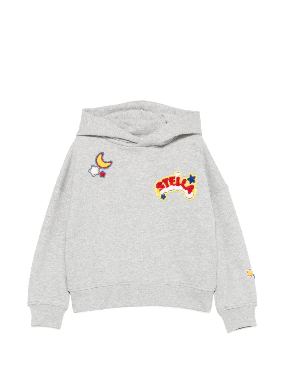 Felpa per bambino Stella McCartney Kids grigia con applicazioni TZ4A70 Z3059 807 STELLA McCARTNEY KIDS