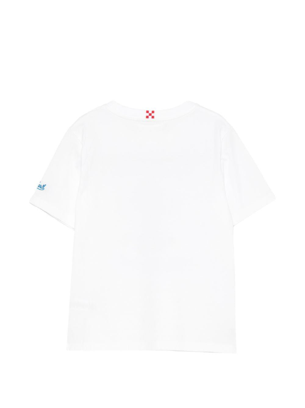 T-shirt per bambino MC2 Saint Barth Kids bianca con stampa grafica Denver DNV0001 01959L MC2 ST. BARTH KIDS