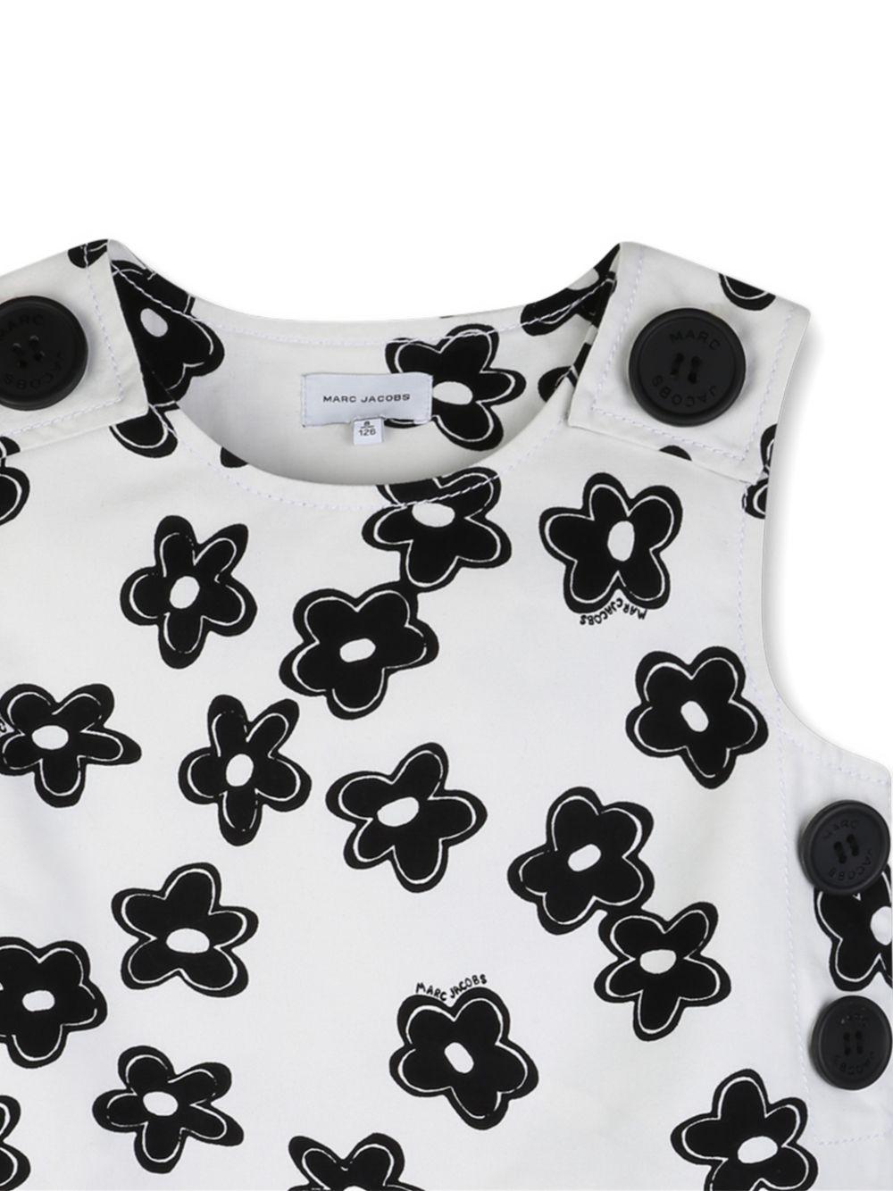 Abito per bambina The Marc Jacobs Kids bianco con stampa floreale W60721 126 THE MARC JACOBS KIDS