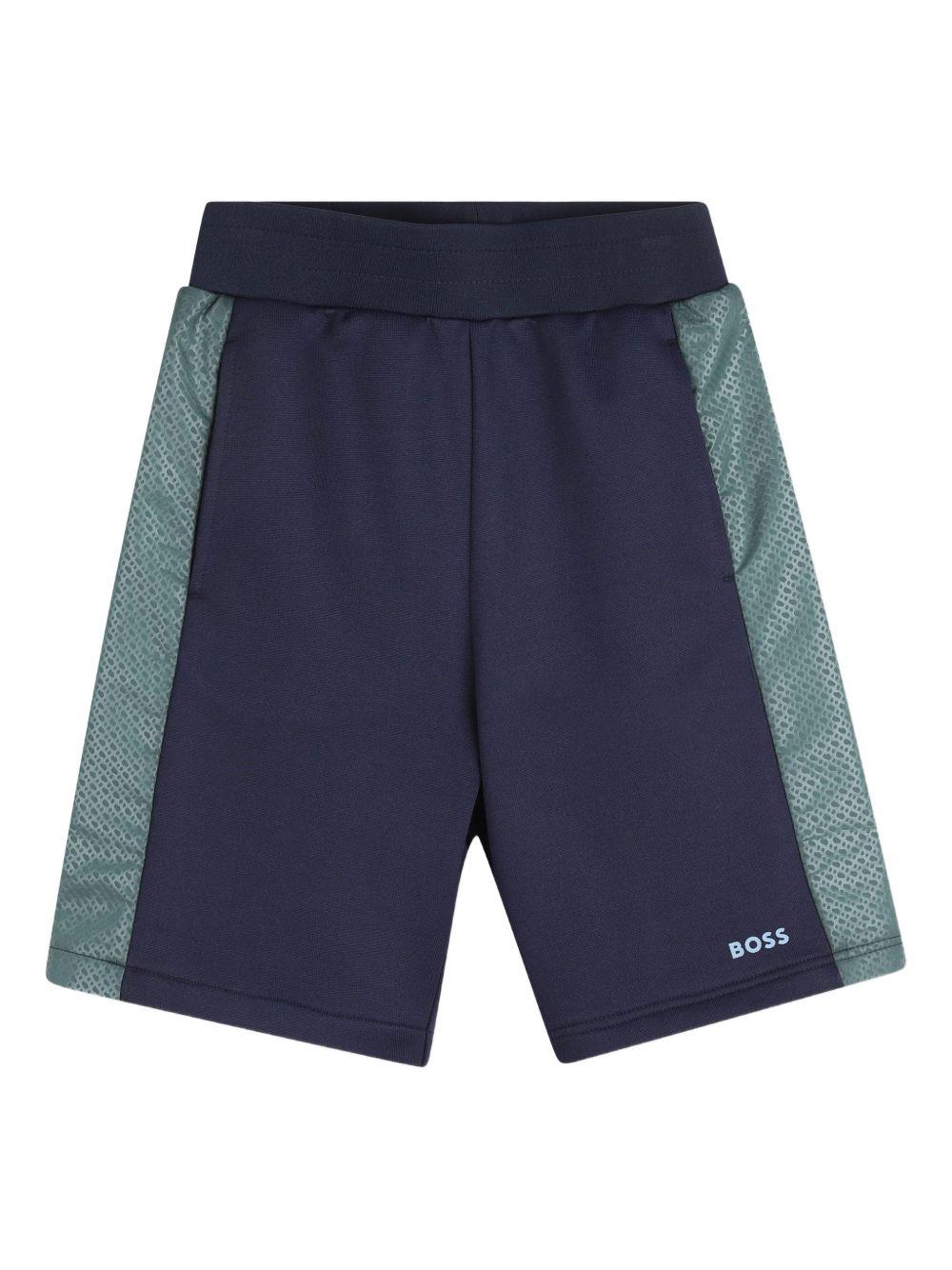 Shorts da bambino Boss Kids blu scuro con inserti J52933 849 BOSS KIDS