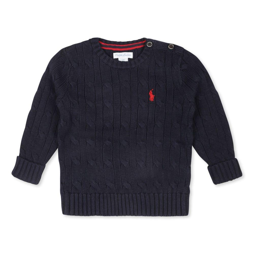 Maglione Polo Pony per neonato Polo Ralph Lauren Kids blu con maglia intrecciata 320702674 058 Ralph Lauren kids
