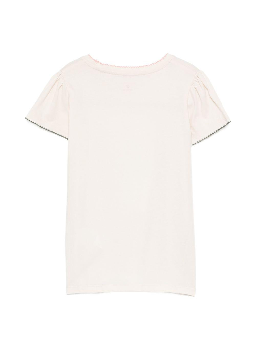 T-shirt per bambina Konges Slojd rosa con applicazione con paillettes KS104804 BUTTERCREAM KONGES SLOJD KIDS