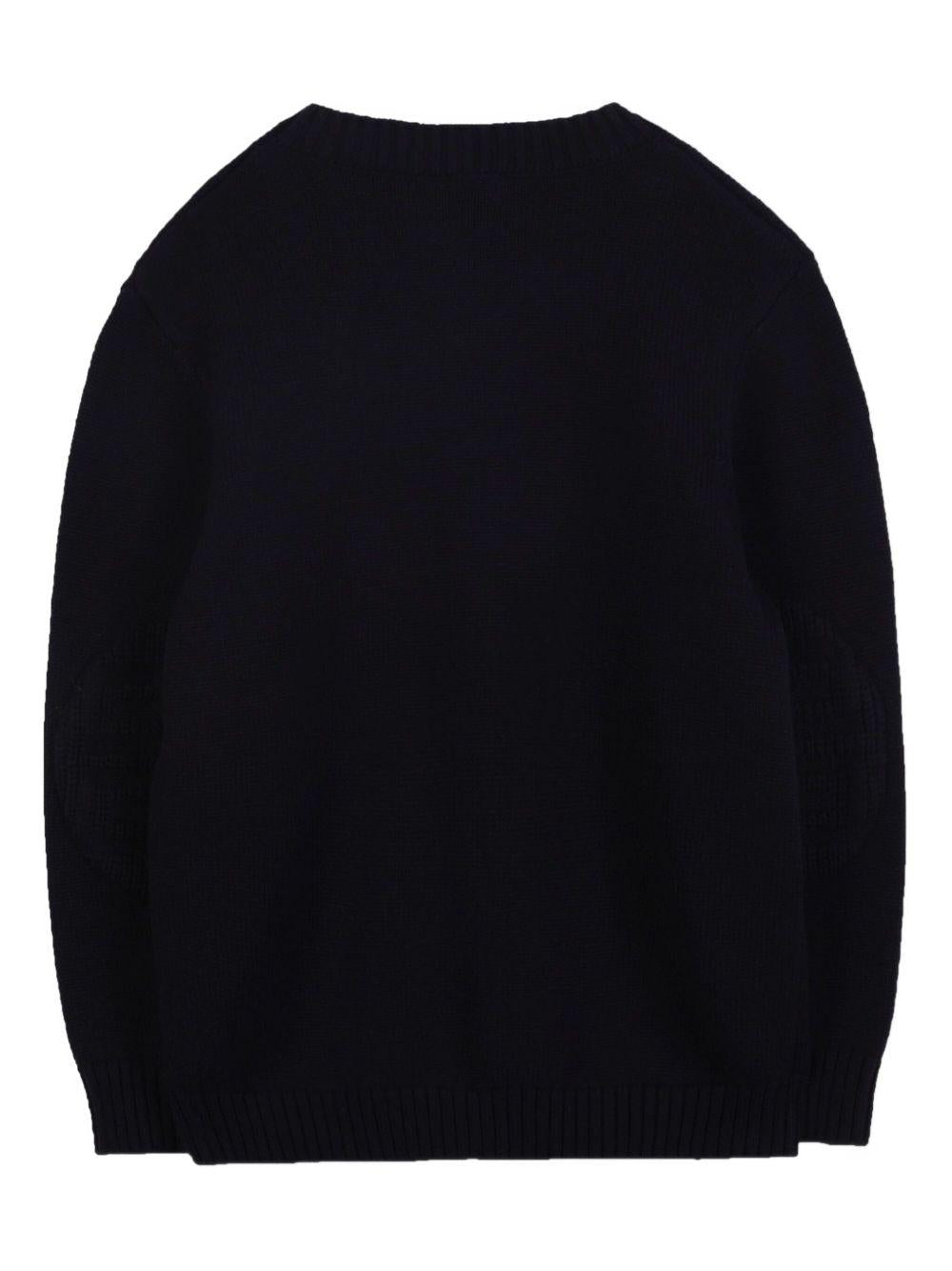 Maglione per bambino Givenchy Kids blu con ricamo con logo H31027 853 GIVENCHY KIDS