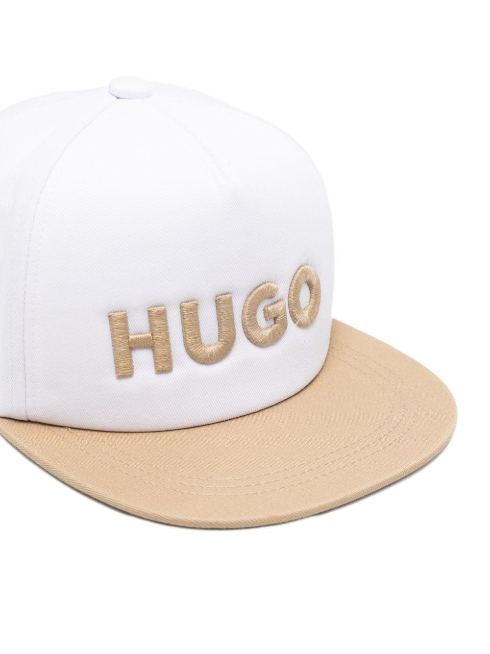 Cappello per bambino Hugo Kids beige con logo ricamato G01164 10P Hugo KIDS