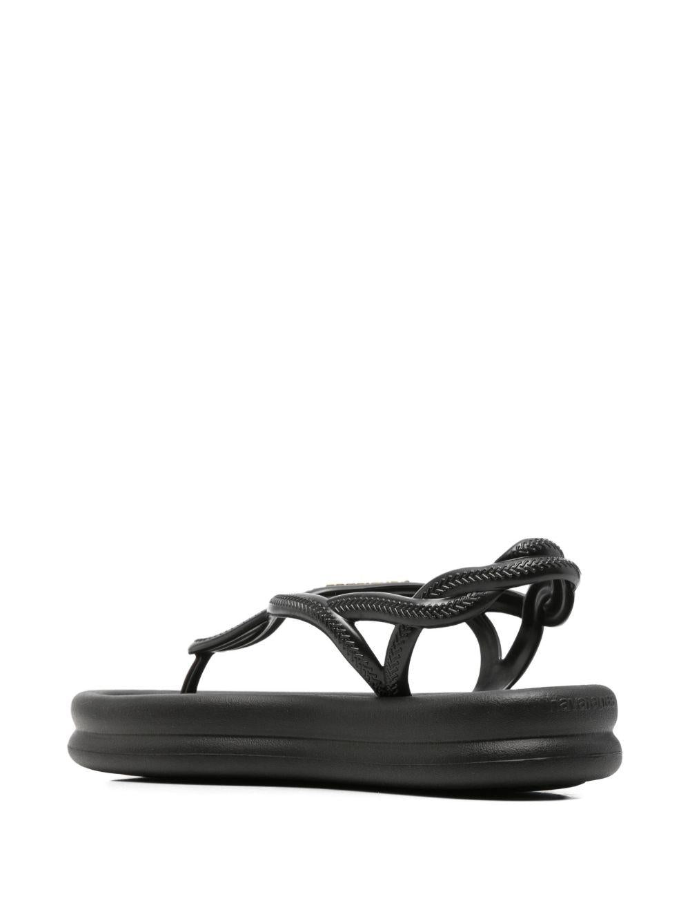 Infradito da donna Havaianas nere con dettaglio cinturino incrociato 4150264 0090 HAVAIANAS