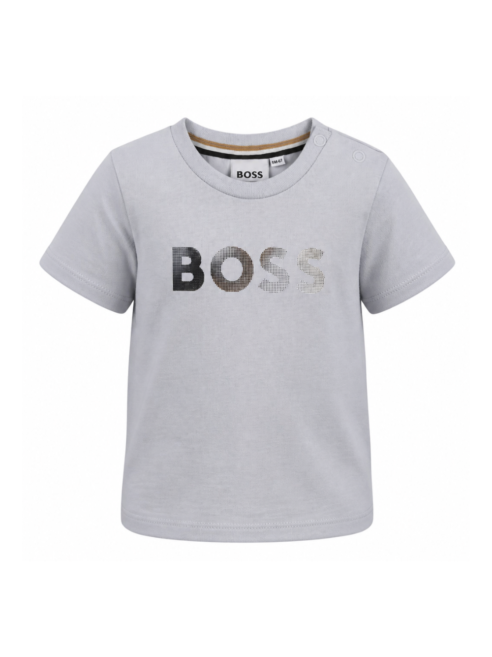 T-shirt per neonato Boss Kids grigia con stampa con logo J52887 78K BOSS KIDS