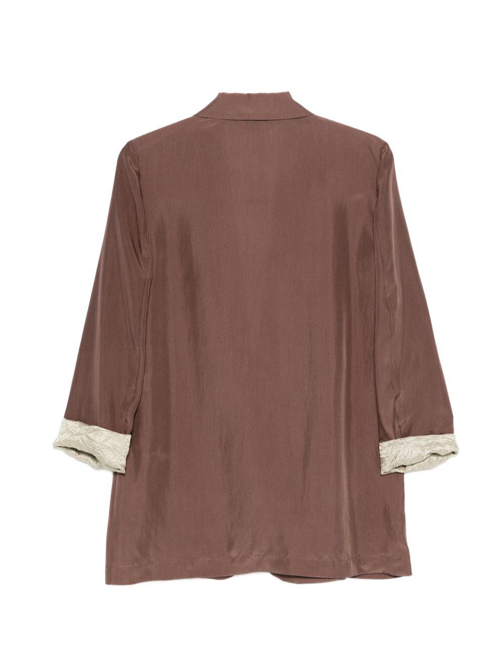 Blazer per donna Alyisi marrone con chiusura a bottone 116808 P6003 MOSTO ALYSI