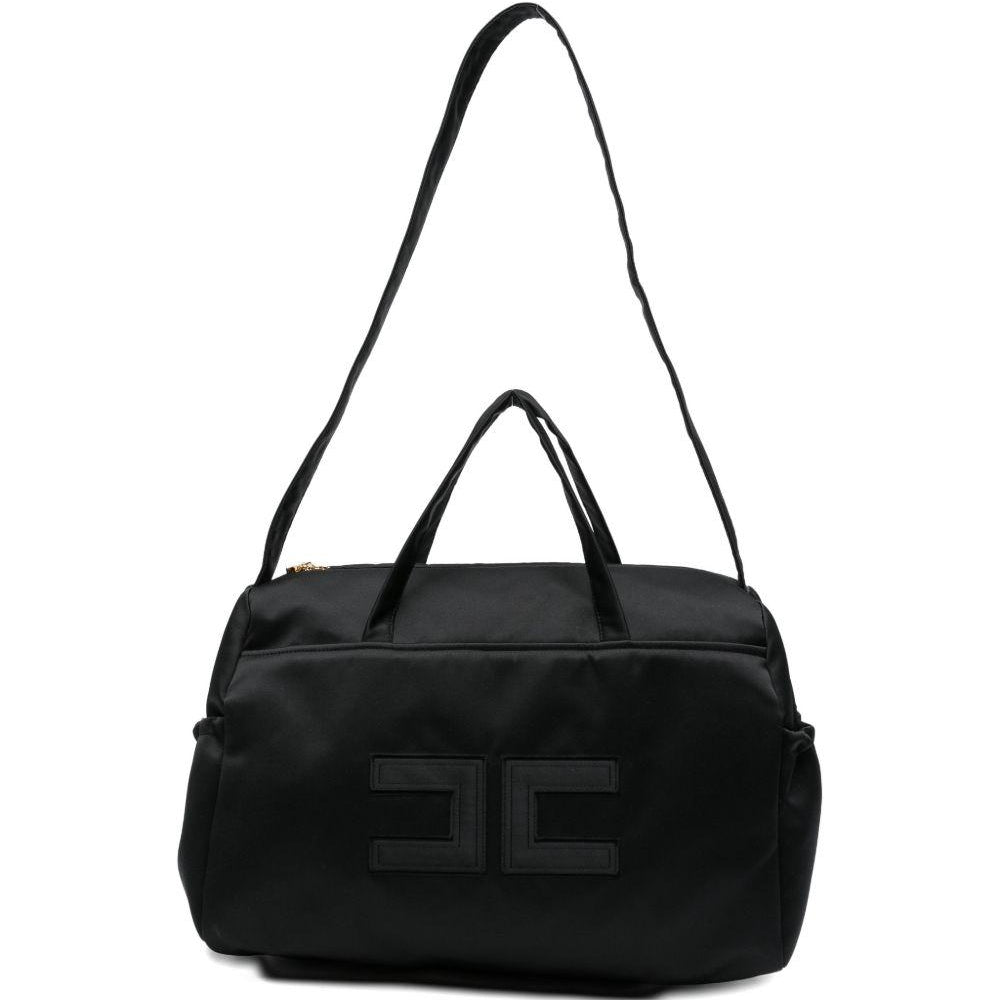 Borsa fasciatoio per neonati Elisabetta Franchi La Mia Bambina nera con ricamo ENBO0280RA016 N000 ElISABETTA FRANCHI KIDS