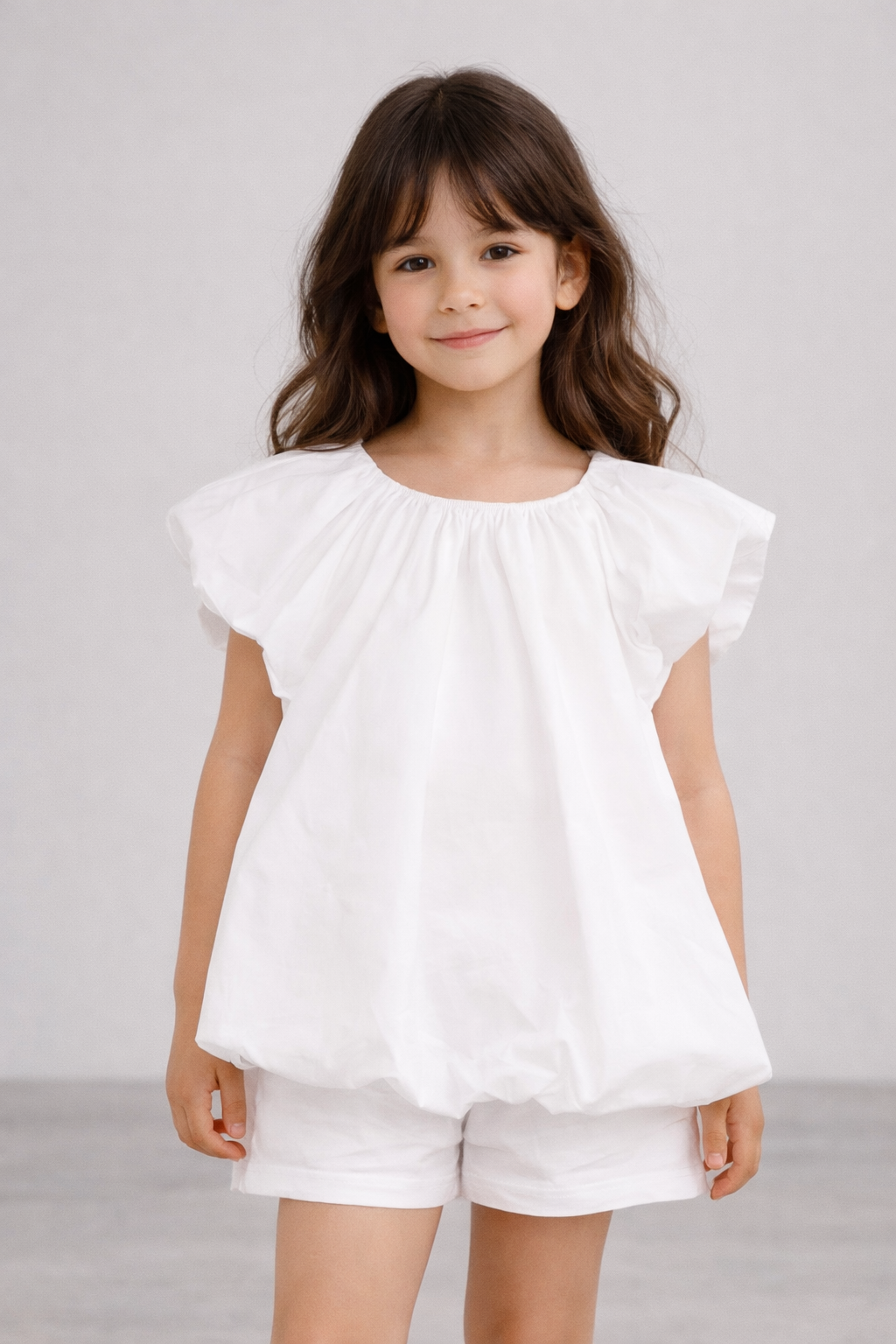Blusa per bambina Stella McCartney Kids bianca con arricciatura TY5A72 S0183 101 STELLA McCARTNEY KIDS