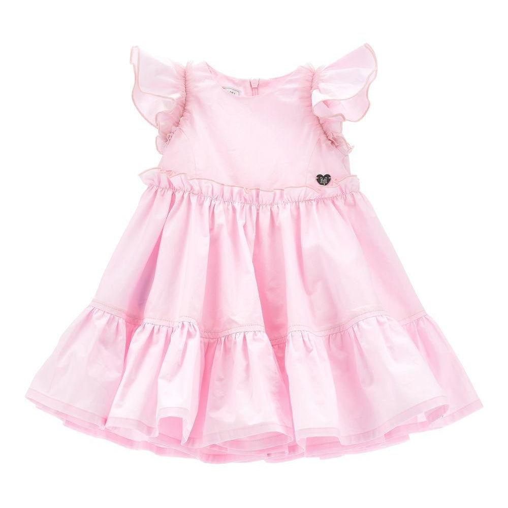 Abito per neonata Monnalisa rosa con ruches 37G903 7116 0090 MONNALISA KIDS