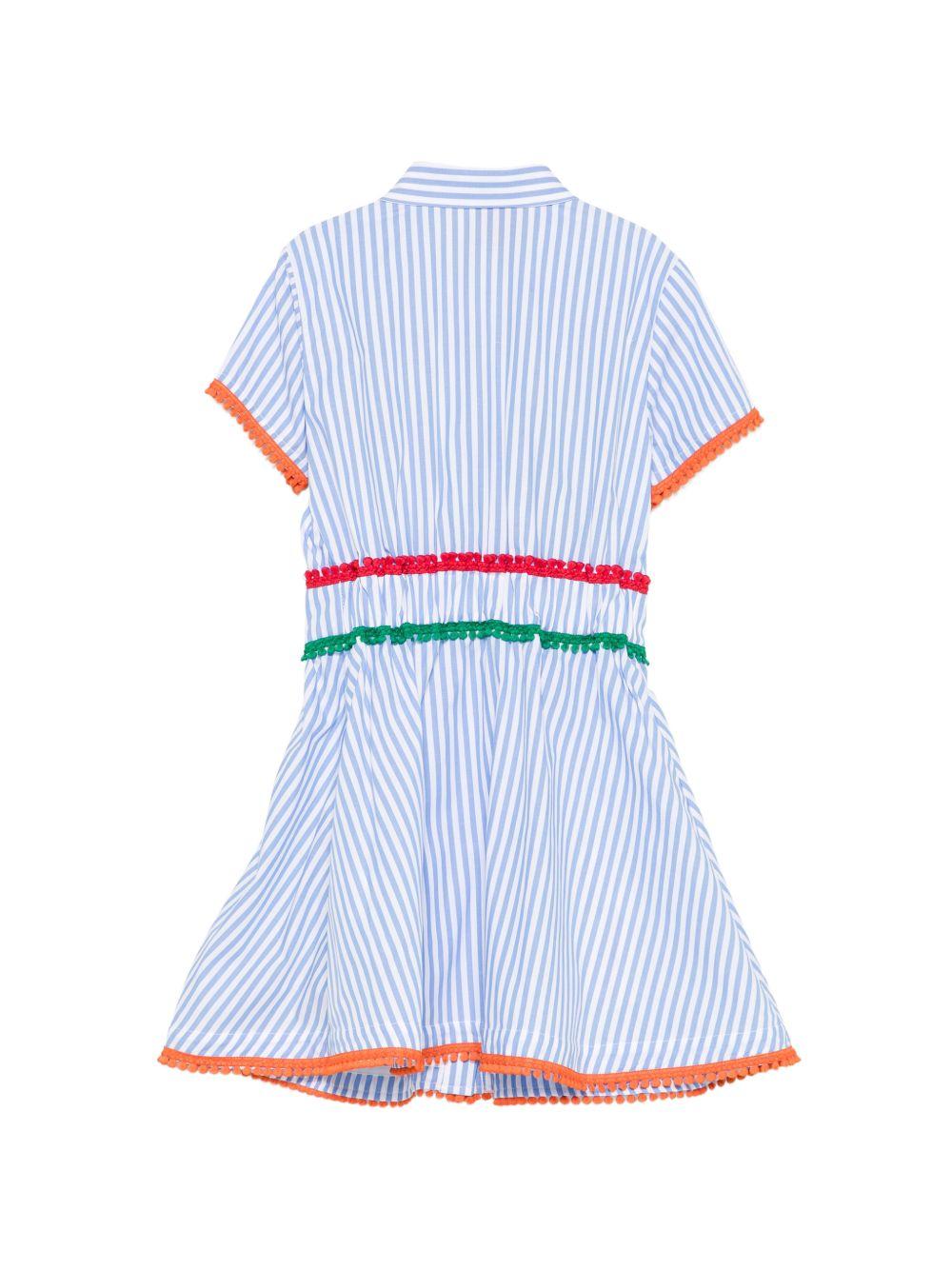 Abito per bambina Stella Jean Kids multicolore con decorazione ricamata sul davanti SS26SJA611 G017 STELLA JEAN KIDS