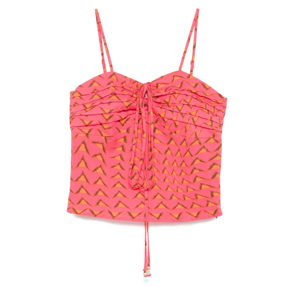 Top per donna Scotch & Soda rosa con motivo seersucker U9A00700T 638 SCOTCH DONNA