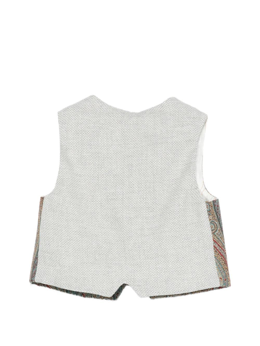 Gilet per neonato Etro Kids multicolore con bottoni paisley GY2512 U0257 999 ETRO KIDS