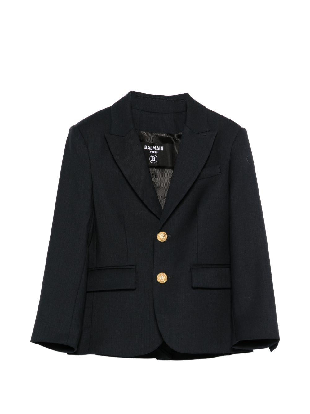 Blazer per bambino Balmain Kids blu scuro con bottoni BY2P14 I0196 621OR BALMAIN KIDS