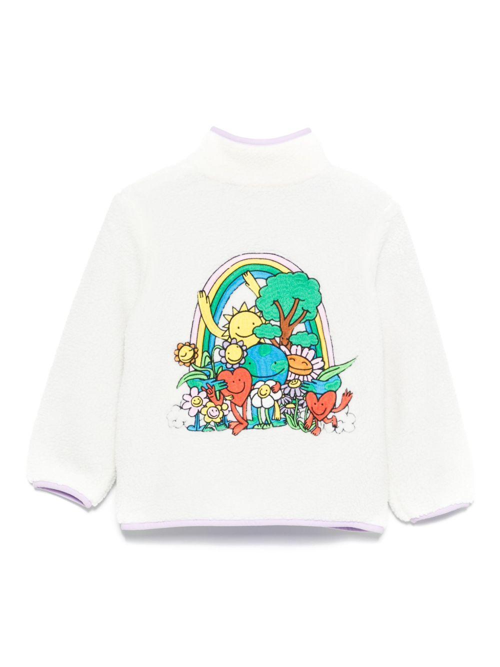 Giacca per bambina Stella McCartney Kids bianco con ricamo TX2A07 Z0506 101 STELLA McCARTNEY KIDS