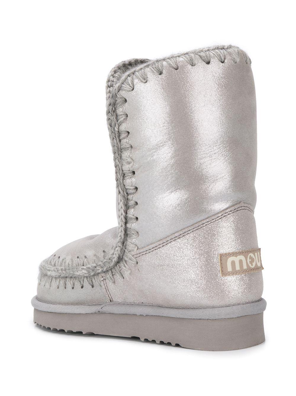 Stivaletti per bambina Mou Kids argento con logo FW101000C MGSIL MOU KIDS