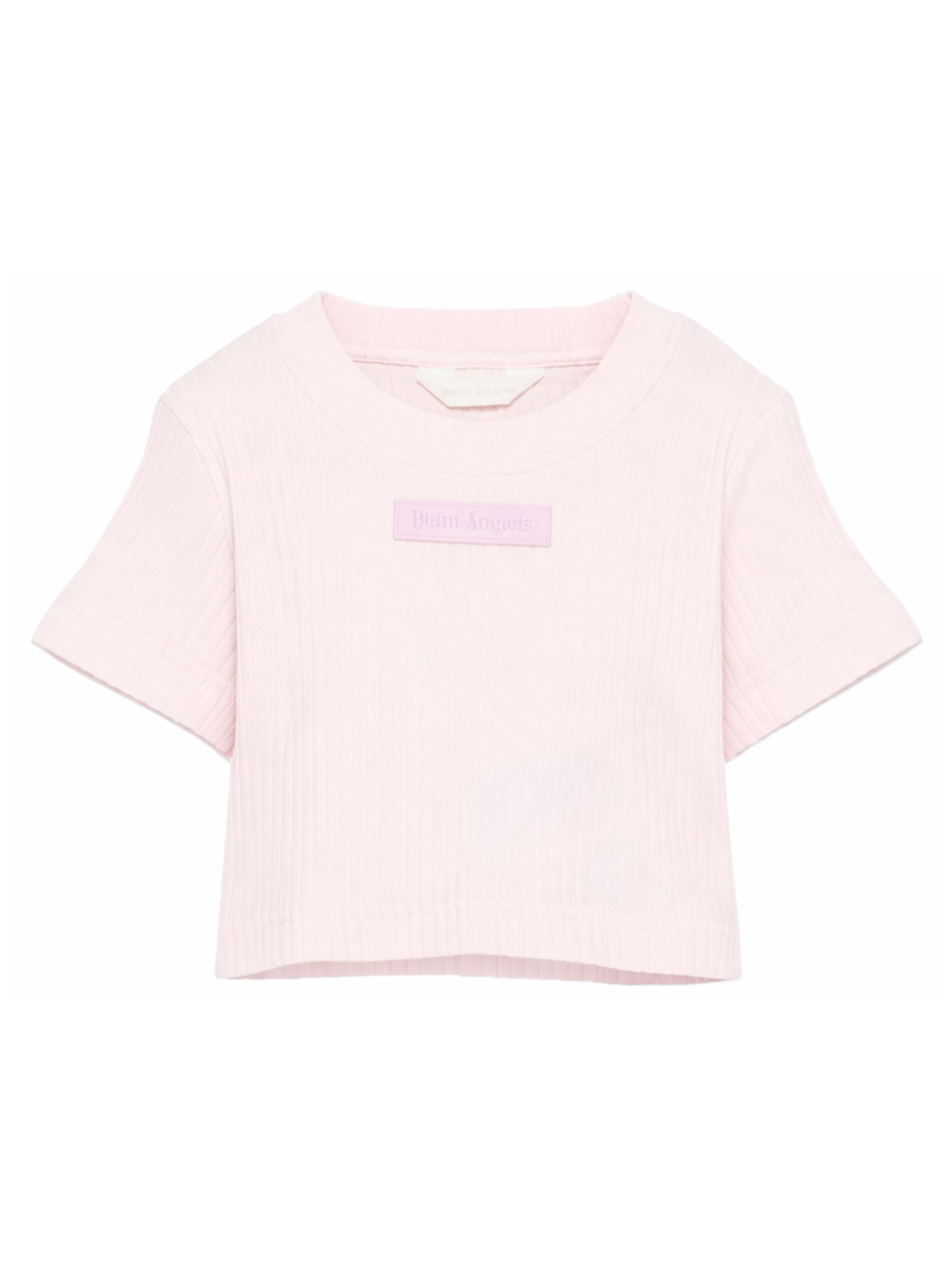 T-shirt per bambina Palm Angels Kids rosa con logo sul davanti PGAA017S26JER001 042 PALM ANGELS KIDS
