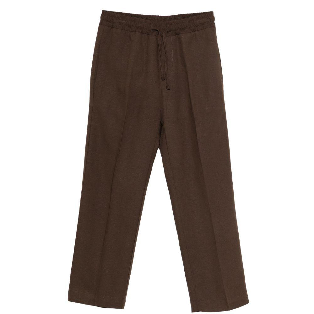 Pantaloni per bambino Paolo Pecora Kids marrone con coulisse PP4238 EBANO PAOLO PECORA KIDS