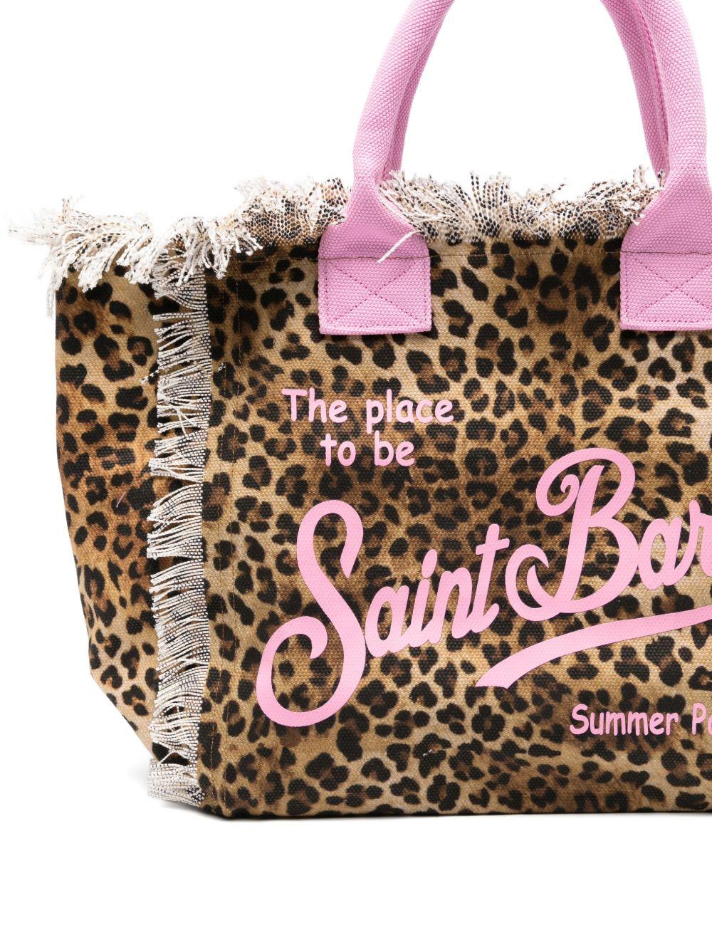 Borsa Vanity MC2 Saint Barth animalier con manici rosa VANI001 02591L MC2 ST. BARTH