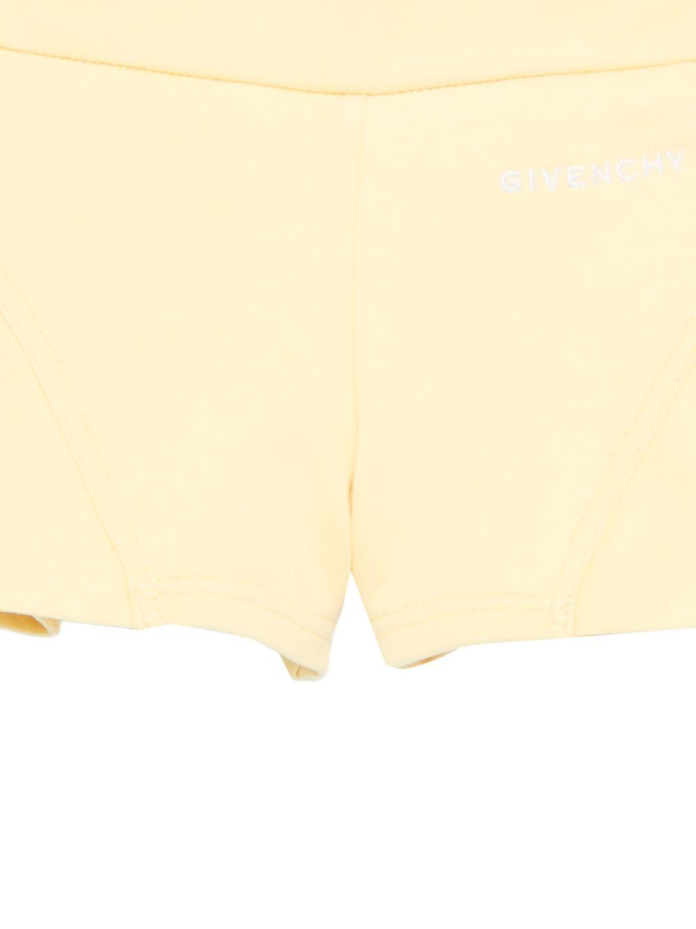 Shorts per neonata Givenchy Kids gialli con vita elasticizzata H31183 524 GIVENCHY KIDS