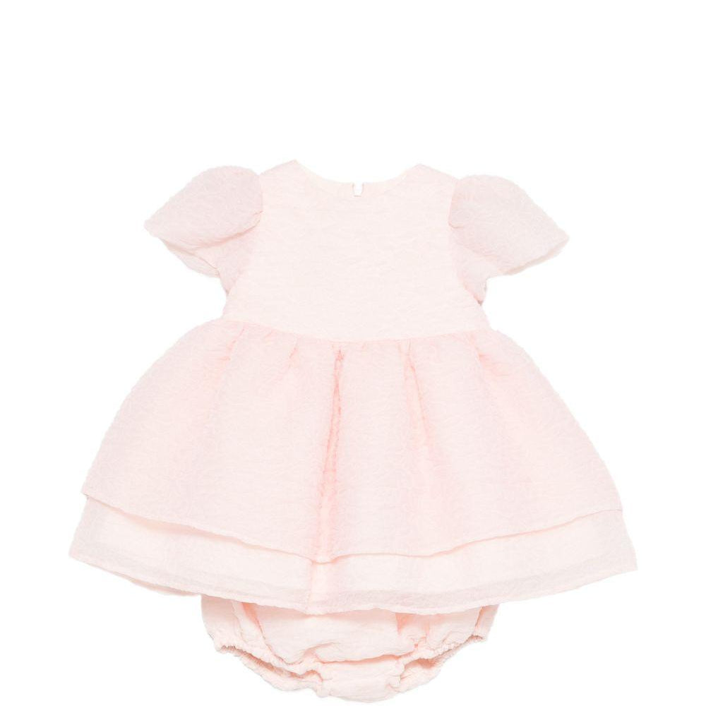 Abito eleganti per neonata Simonetta rosa con volant SY1001 O0069 508 SIMONETTA KIDS