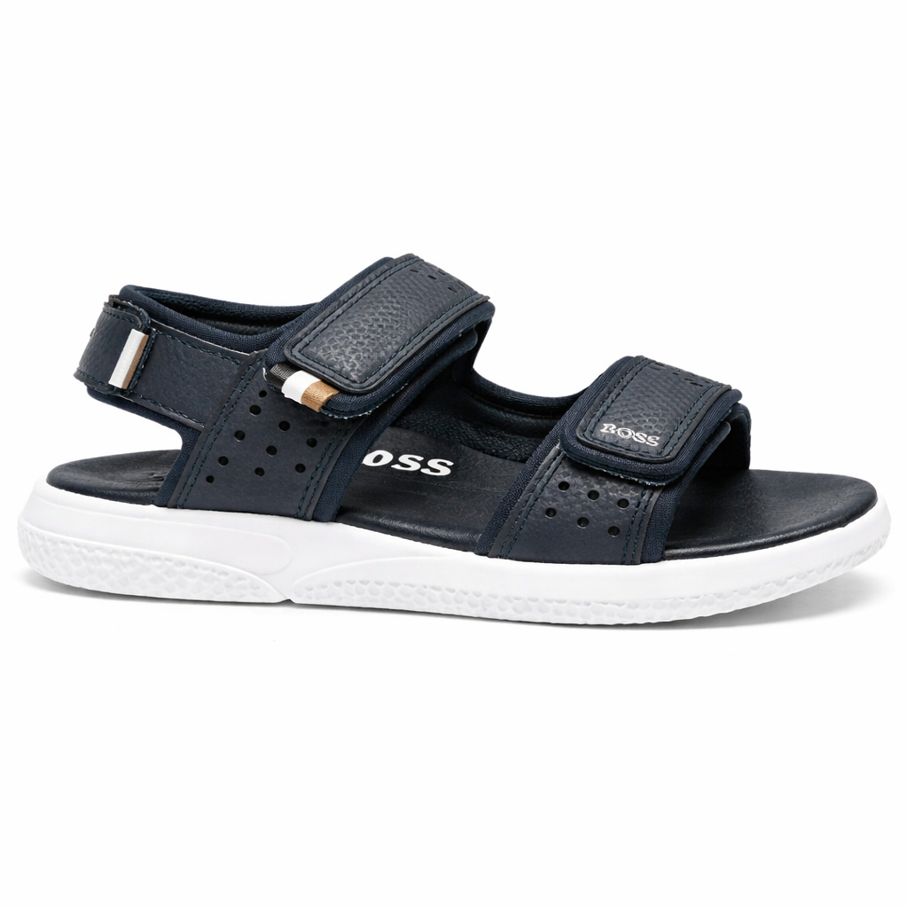 Samdali per bambino Boss Kids blu con stampa logo J52823 849 BOSS KIDS