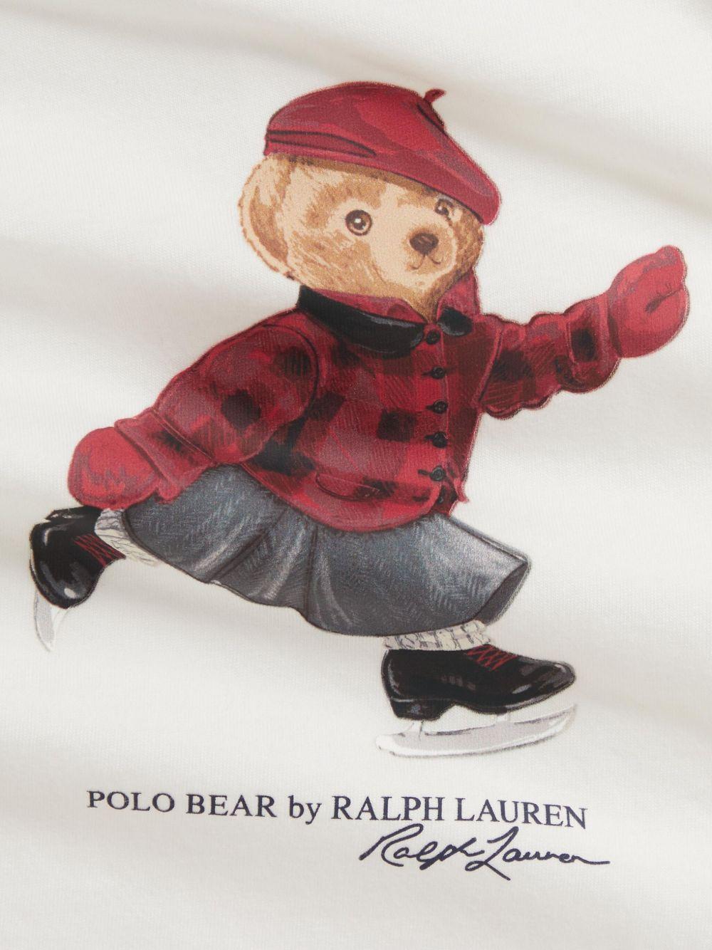 T-shirt per neonata Polo Ralph Lauren Kids bianca con stampa Polo Bear 310P00435 001 Ralph Lauren kids