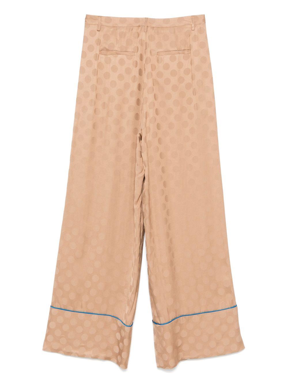 Pantaloni per donna Merci beige a pois con due tasche diagonali laterali P347R CHOCOLATE MILK MERCI