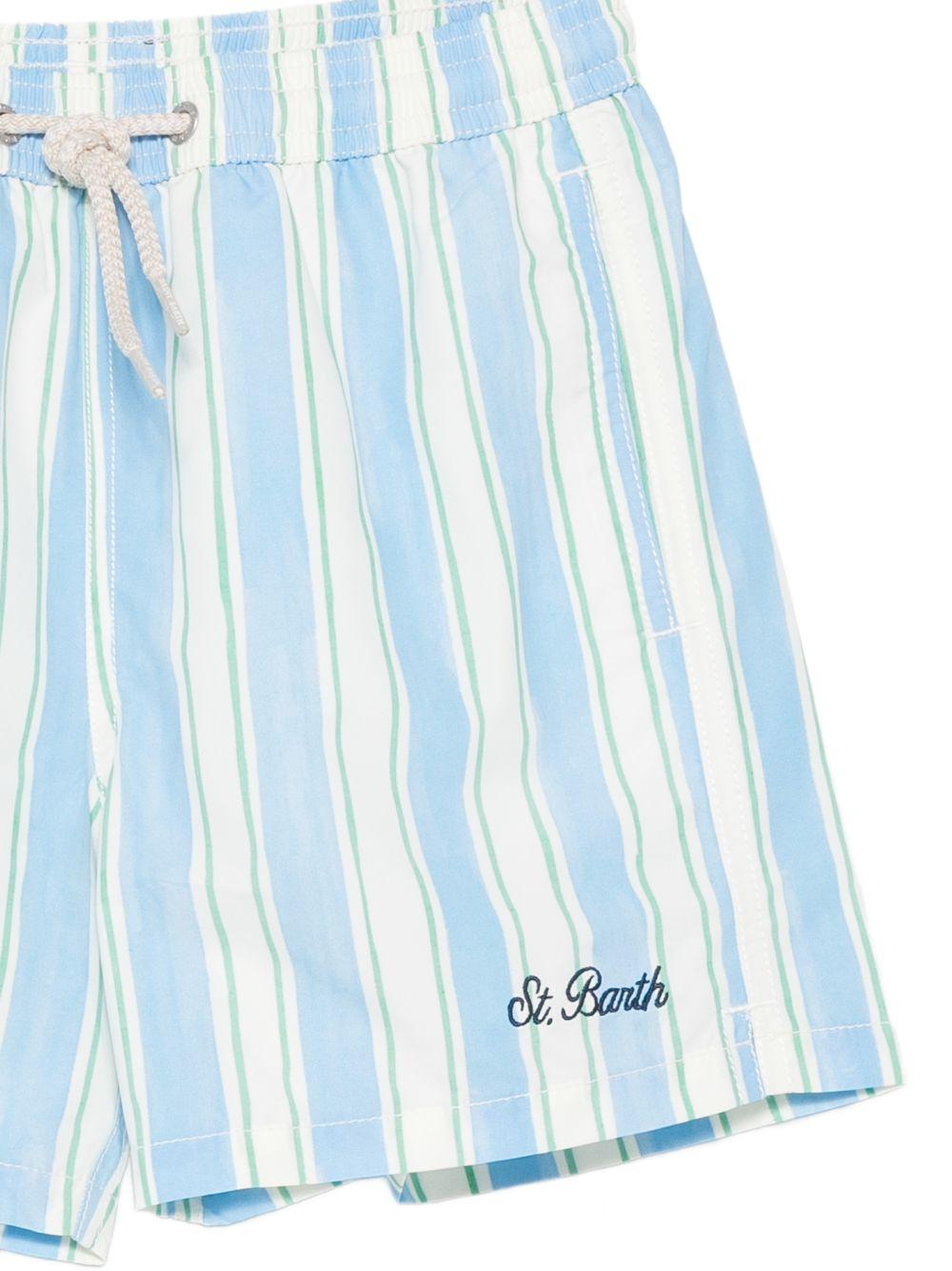 Costume da bagno per bambino MC2 Saint Barth Kids azzurro con motivo a righe SYR0002 00930L MC2 ST. BARTH KIDS